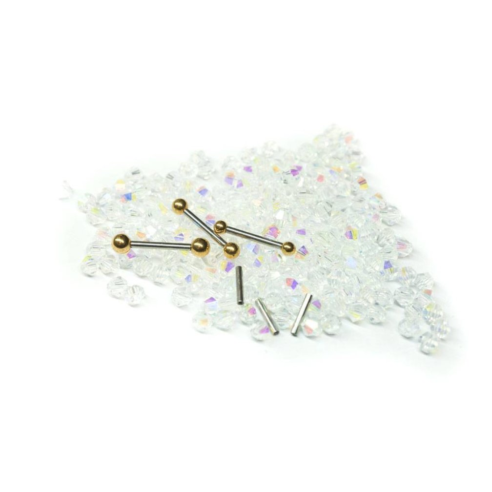 Gold Plated Surgical Steel Barbell - Set