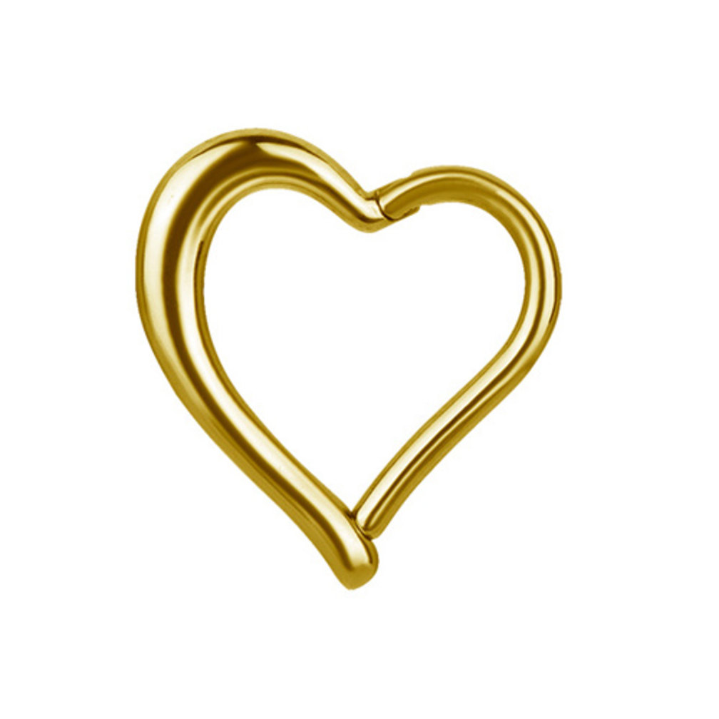 Gold Plated Segment Ring - Heart
