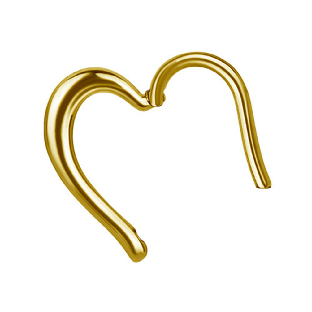 Gold Plated Segment Ring - Heart