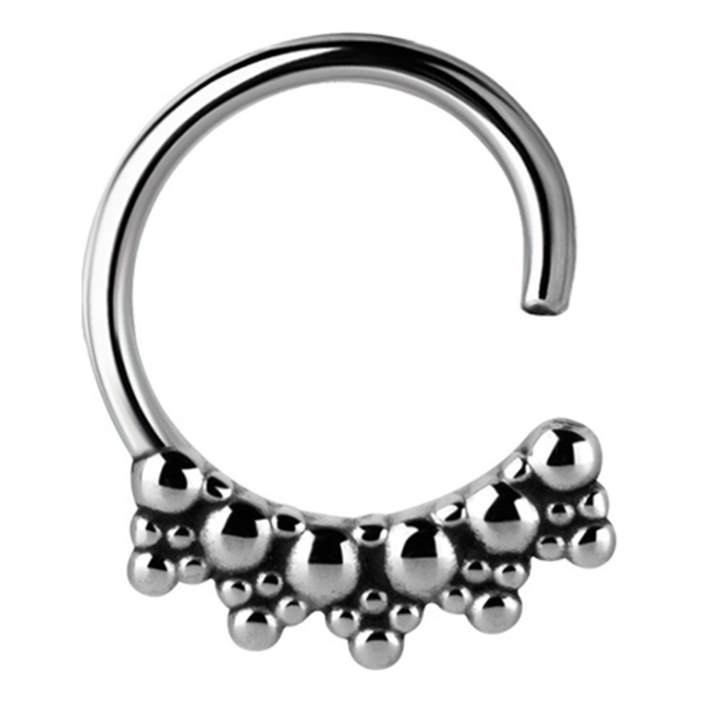 Surgical Steel Nose Ring - Orbs - Piercings Works