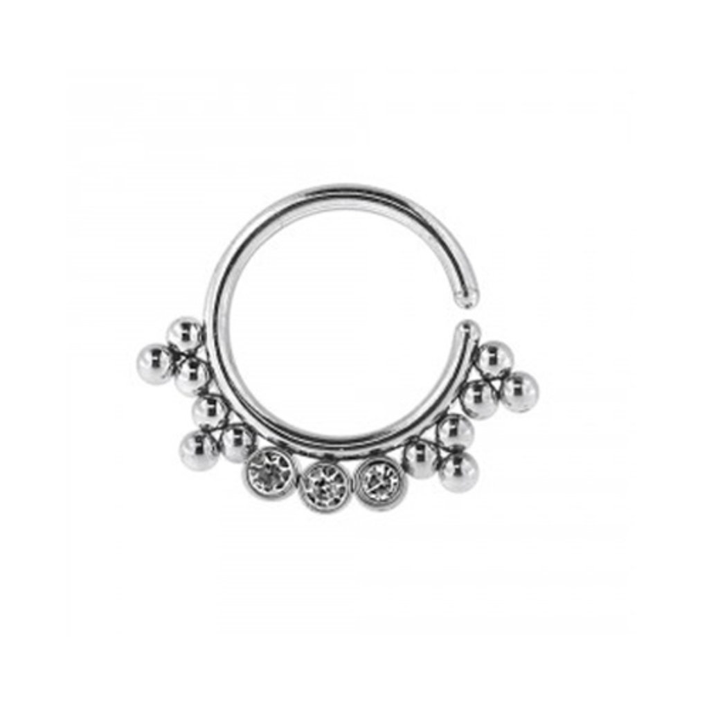 Nose Ring Ball in 92.5 Sterling Silver - Elegant Septum Ring / Nose Pi –  HighSpark