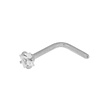 Surgical Steel Nose Stud - Square Stone