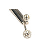 Titanium Belly Ring - Clear White Premium Zirconia