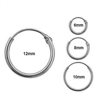 Piercings Works Silver Earrings - 4 Pair Set