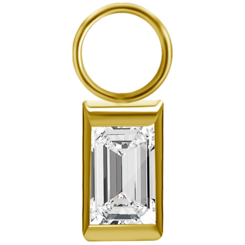 Segment Ring Hanger - Baguette Premium Zirconia