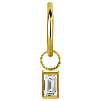 Piercings Works Segment Ring Charm - Baguette Premium Zirkonia