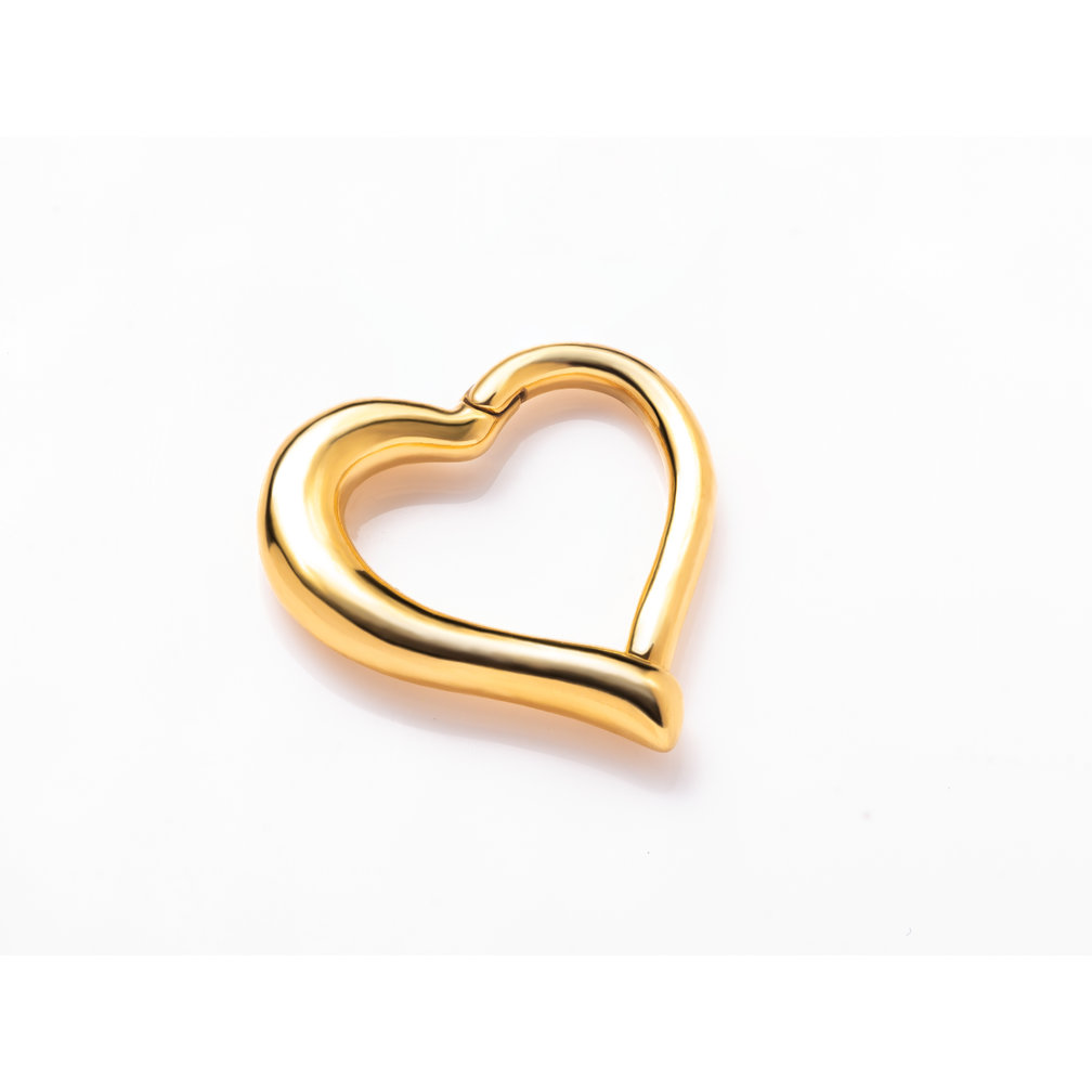 Gold Plated Segment Ring - Heart