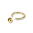 14 Karat Solid Gold Ball Closure Ring