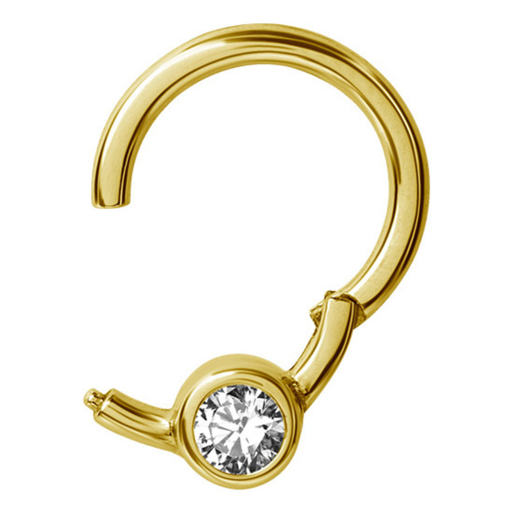 Gold Plated Hinged Segment Ring - Premium Crystal