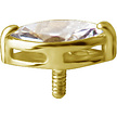 18 Karaat Gouden Oor Piercing  - Marquise  Premium Zirkonia