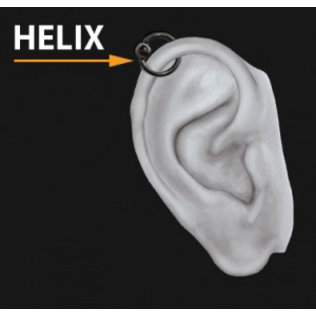 Vergulde Piercing Ring - Twisted Touw