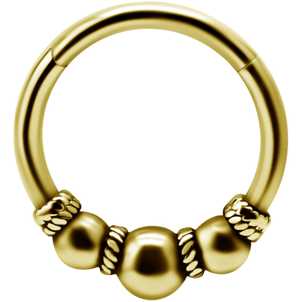 Chirurgisch Staal Click Ring - Tribal