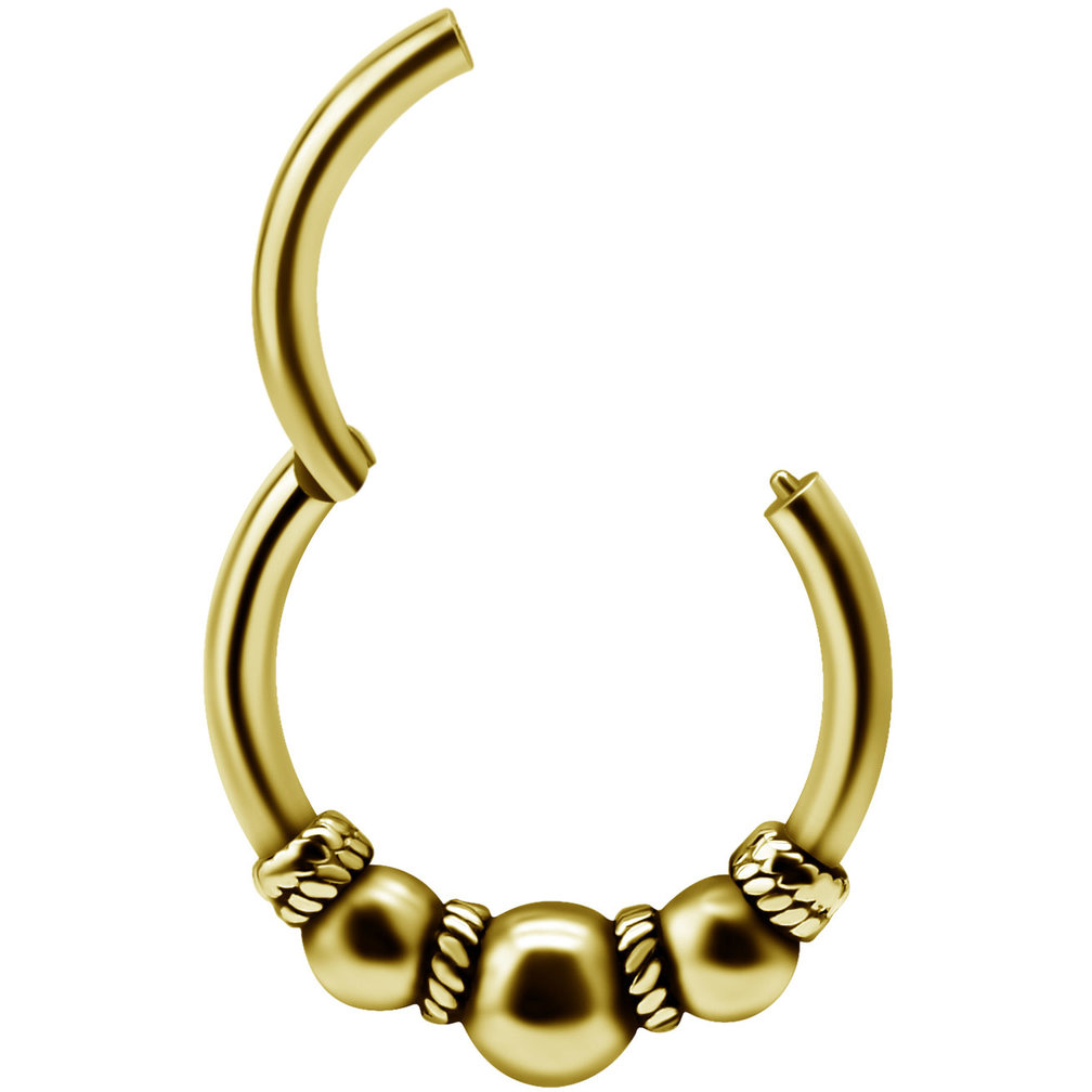 Chirurgisch Staal Click Ring - Tribal