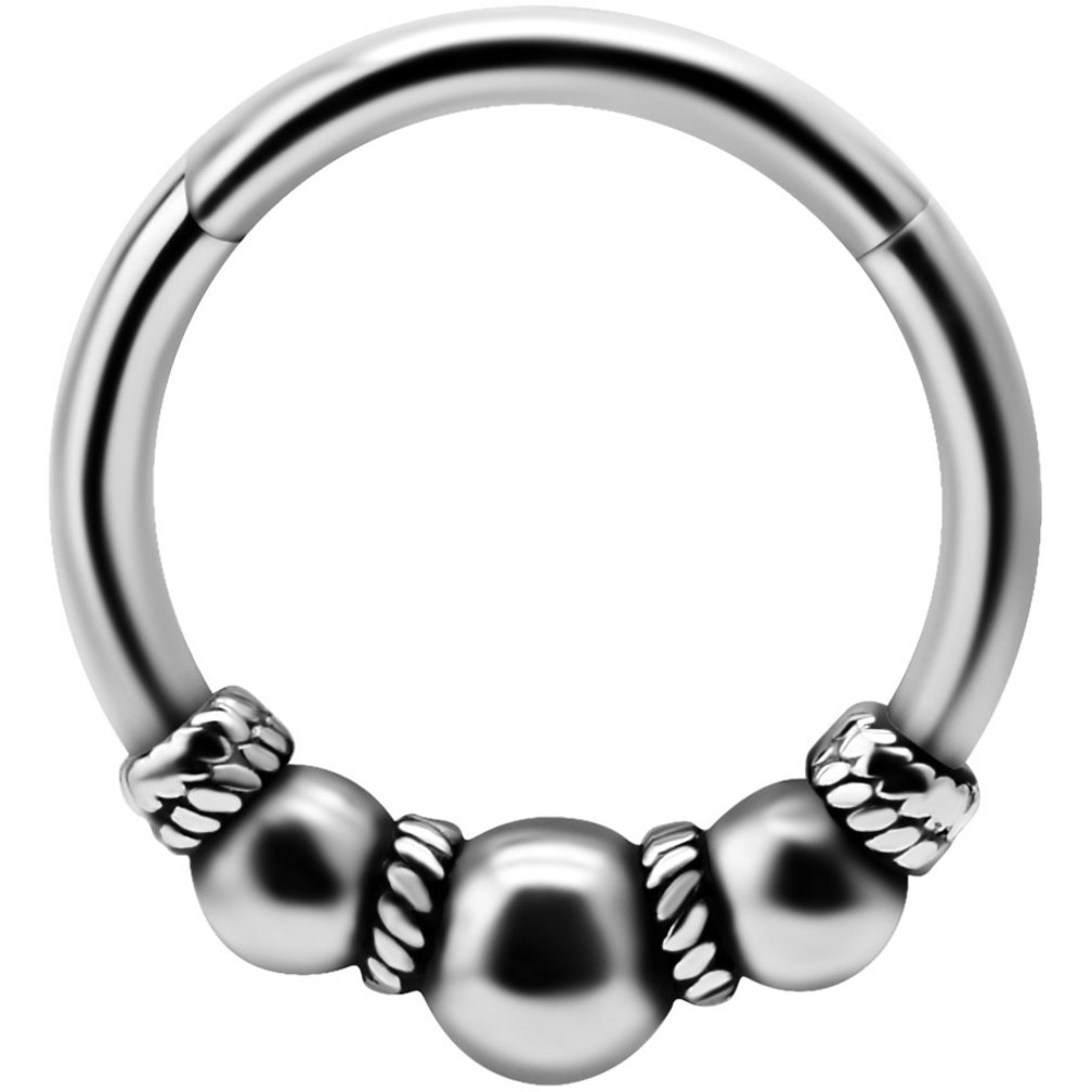 Chirurgisch Staal Click Ring - Tribal