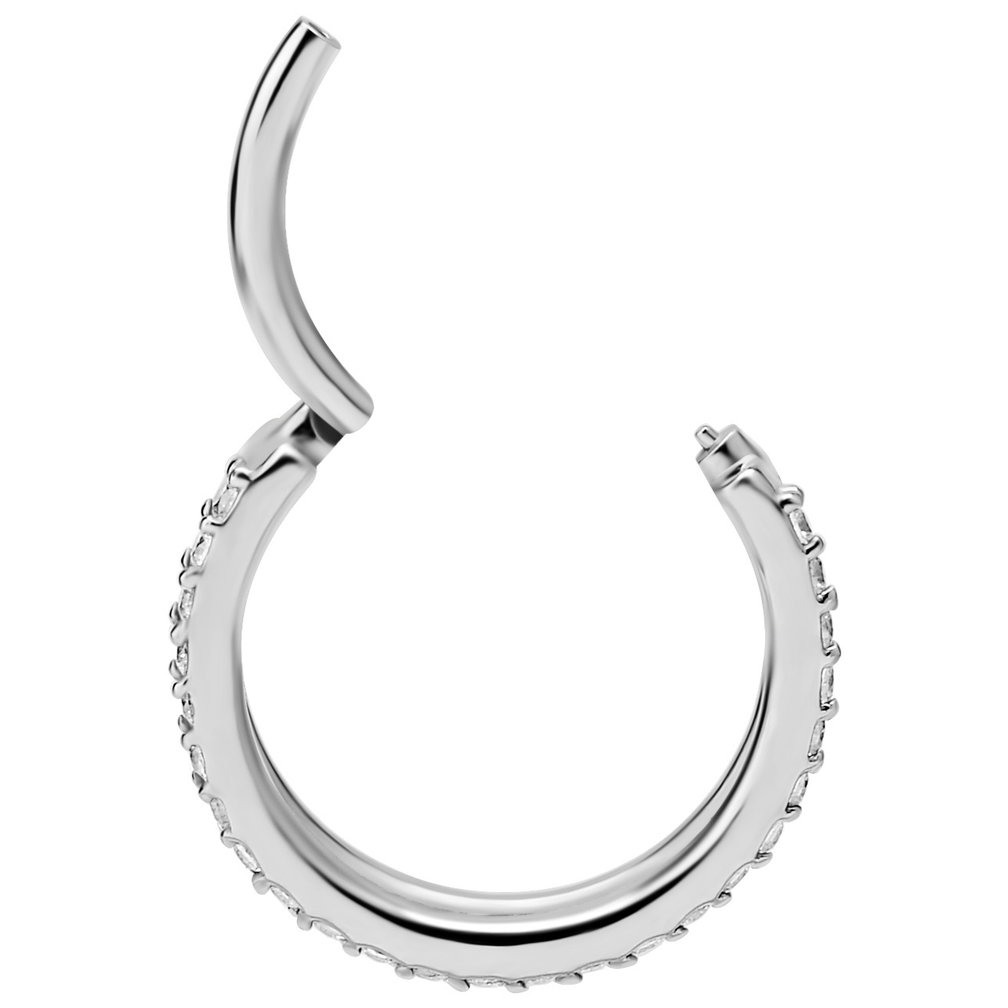 Surgical Steel Click Ring - Premium Zirconia