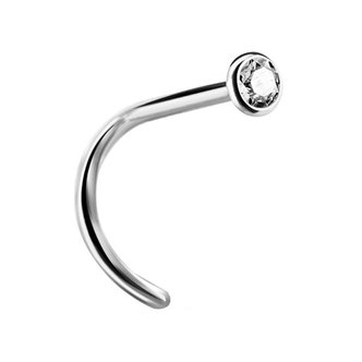 Piercings Works Titanium Nosestud - Premium Zirkonia