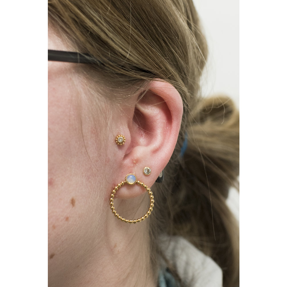 Vergulde Titanium Barbell - Premium Kristallen