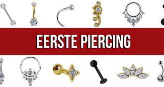 Kies uit een ruim assortiment piercing sieraden voor je eerste piercing. 