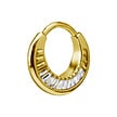 Piercing Ring - Baguette Cubic Zirconia