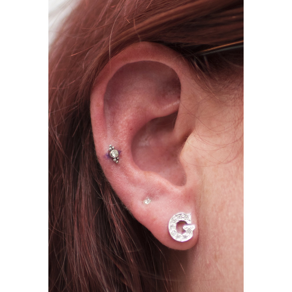 Vergulde Titanium Barbell - Premium Kristallen