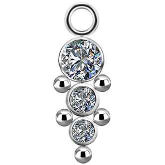 Piercings Works Segment Ring Hanger - Premium Zirconia