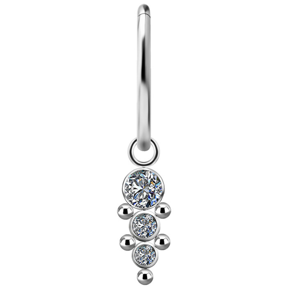 Segment Ring Charm - Premium Zirconia