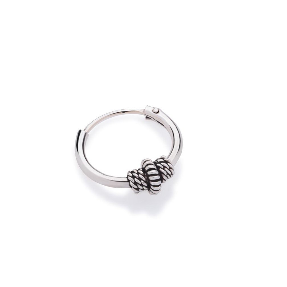 Silver Earring - Rope Design
