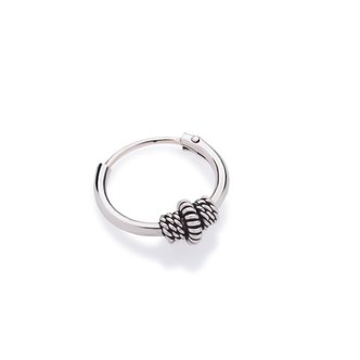 Piercings Works Zilver oorbel - Touw ontwerp