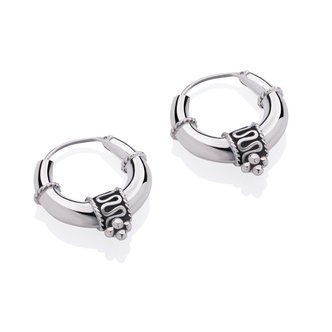 Piercings Works Silver Earrings - Tribal