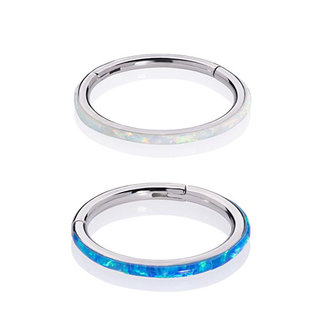 Piercings Works Click Ring - Opaal