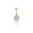 18 Karaat Goud Navelpiercing - Imperial Cut Premium Zirconia