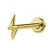 Gold Plated Barbell - Lightning Bolt