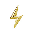 Gold Plated Barbell - Lightning Bolt