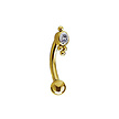 Titanium Banana Barbell - Premium Zirconia