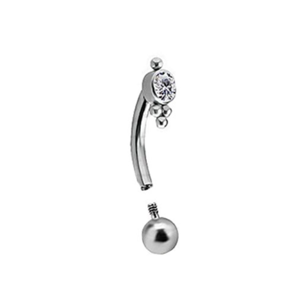 Titanium Banana Barbell - Premium Zirconia