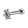 Titanium Barbell - Premium Zirconia Flower