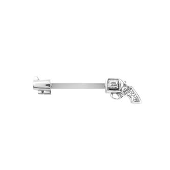 Piercings Works Bioplast & Chirurgisch Staal Tepel Barbell - Magnum Pistool