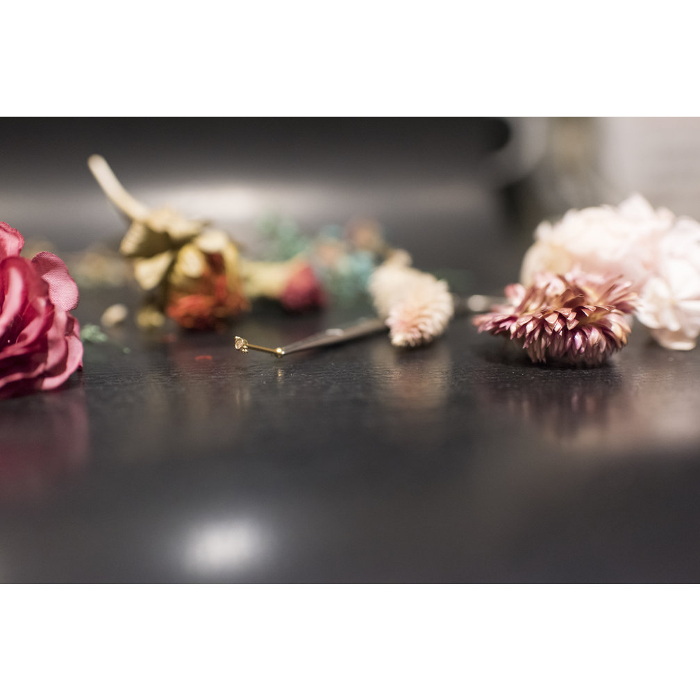 18 Karaat Goud Tragus Piercing - Premium Zirkonia