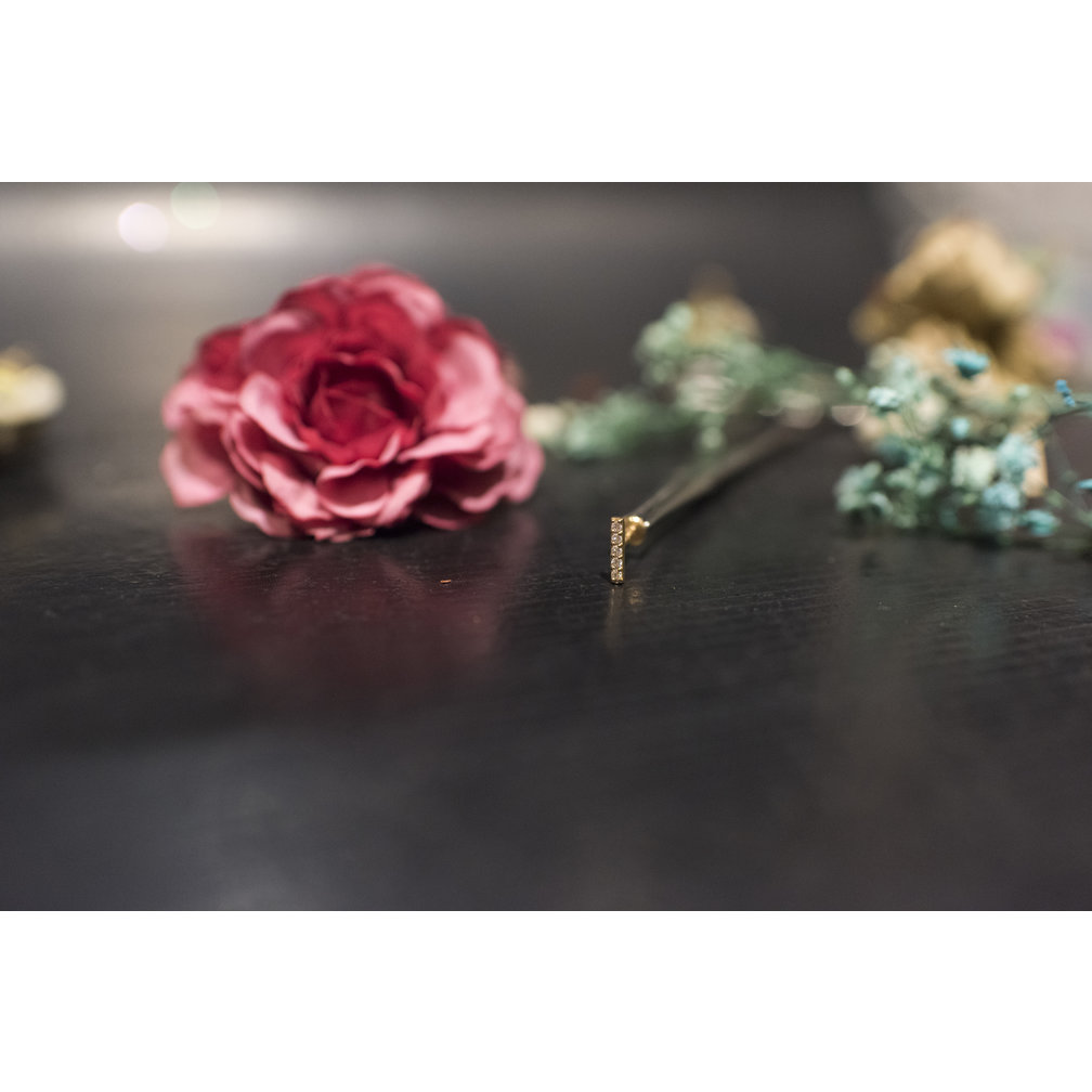 Gold Plated Barbell - Premium Zirconia