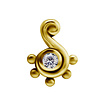 18 Karat Gold Tragus Piercing - Premium Zirconia