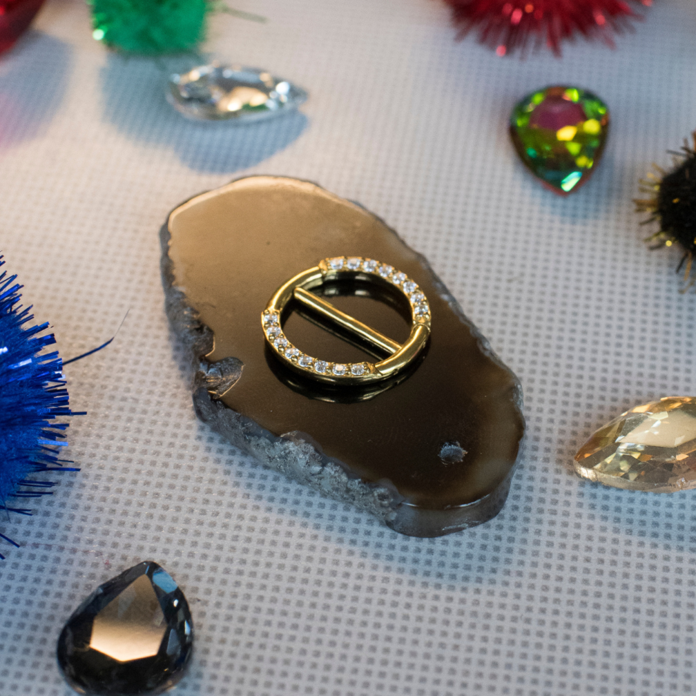 Nipple Clicker Ring - Premium Zirconia