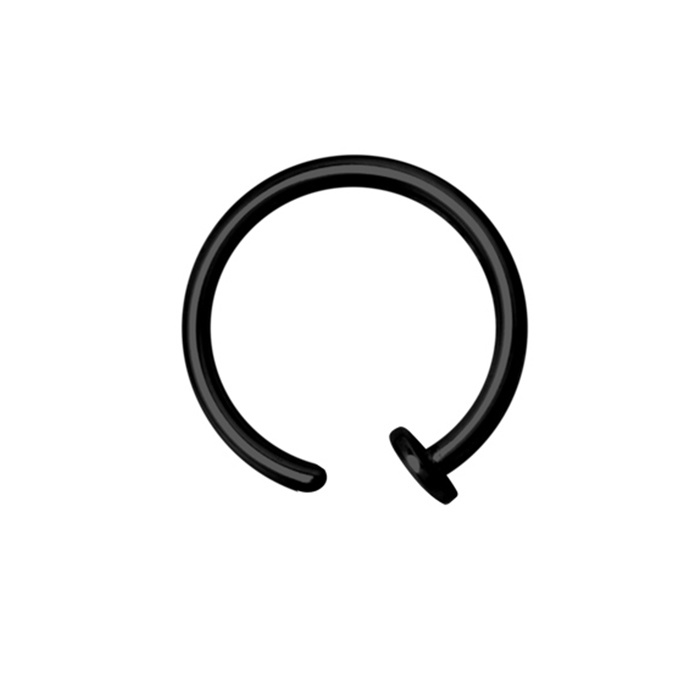 Aro para la nariz abierto de acero quirúrgico plateado de 10 mm *En stock! Otsu