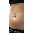 Belly Ring - Clear White Premium Zirconia (1.6x12mm)