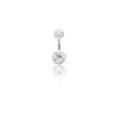 Belly Ring - Clear White Premium Zirconia (1.6x12mm)