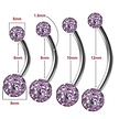 Surgical Steel Belly Ring - Pink Premium Zirconia(1.6 x 10mm)