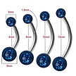 Belly piercing - Cobalt Blue Premium Zirconia (1.6 x 10mm)