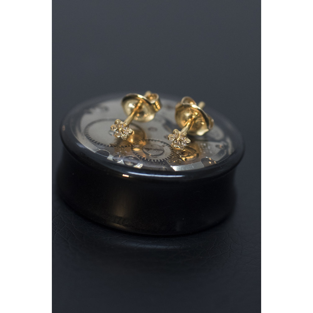 Gold Plated Barbell - Premium Zirconia  Flower