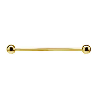 Piercings Works Vergulde Titanium Industrial Barbell Basic