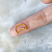 Maanvormige Seamless Ring - Kristalletjes