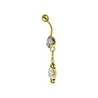 Surgical Steel Belly Ring - Zirconia Hanger